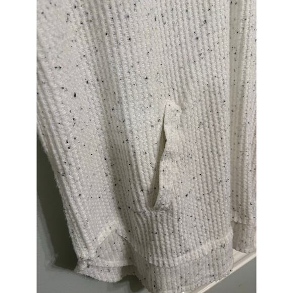 The Sweatshirt Project by French Laundry White Speckled Waffle Knit Hoodie - Picture 5 of 5
